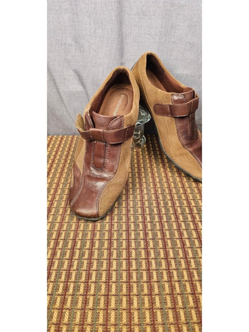 Naturalizer Brown Suede & Leather Comfort Slip-On Shoes Women’s Size 7.5